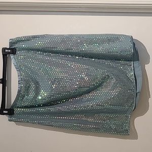Sequence satin skirt